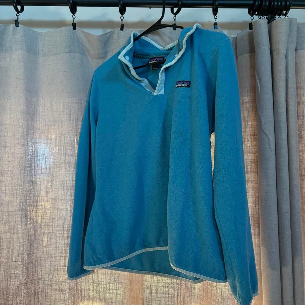 Patagonia blue fleece pullover outdoor